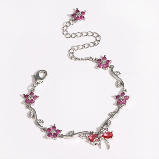 Kupferarmband mit Zirkonia-Herzblumen-Schmetterling – Bild 3 | LuxeStyle