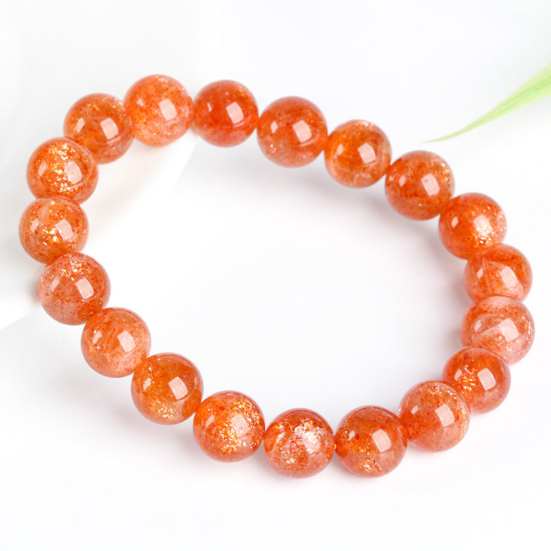 Armband Goldener Sonnenstein Orange-Rot