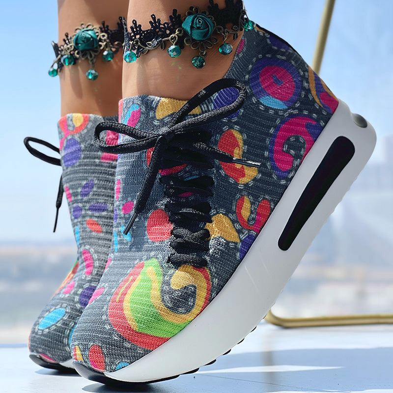 Bequeme Slip-On Sneaker mit Paisley-Print