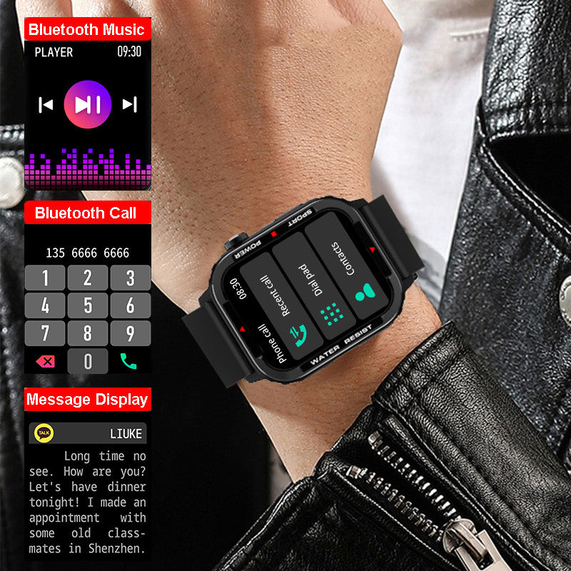 Bluetooth Sport Smartwatch mit Herzfrequenz & SpO2 | LuxeStyle