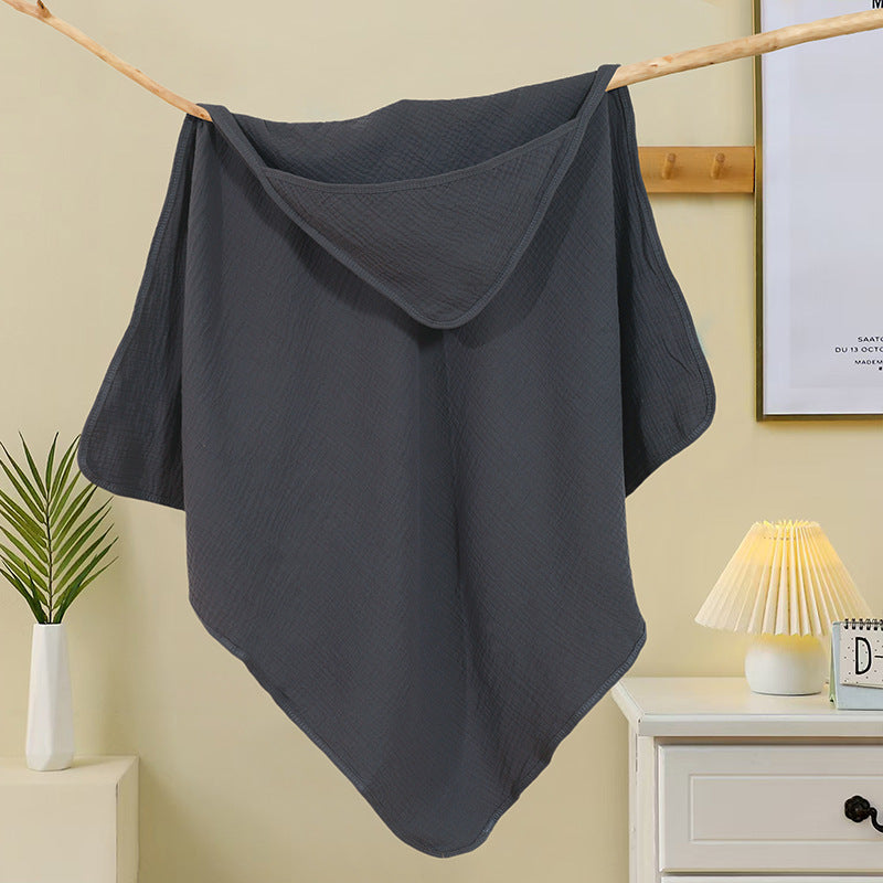 Einfarbiges Baumwoll-Krepp-Tuch für Babys – Bild 1 | LuxeStyle