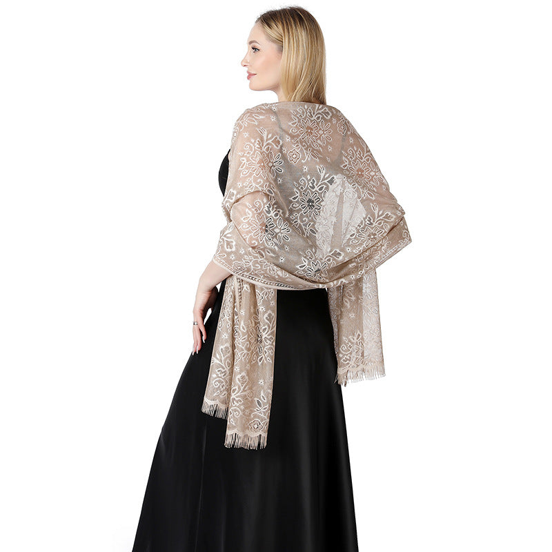 Geblümter Batik-Spitzenschal – Bild 3 | LuxeStyle
