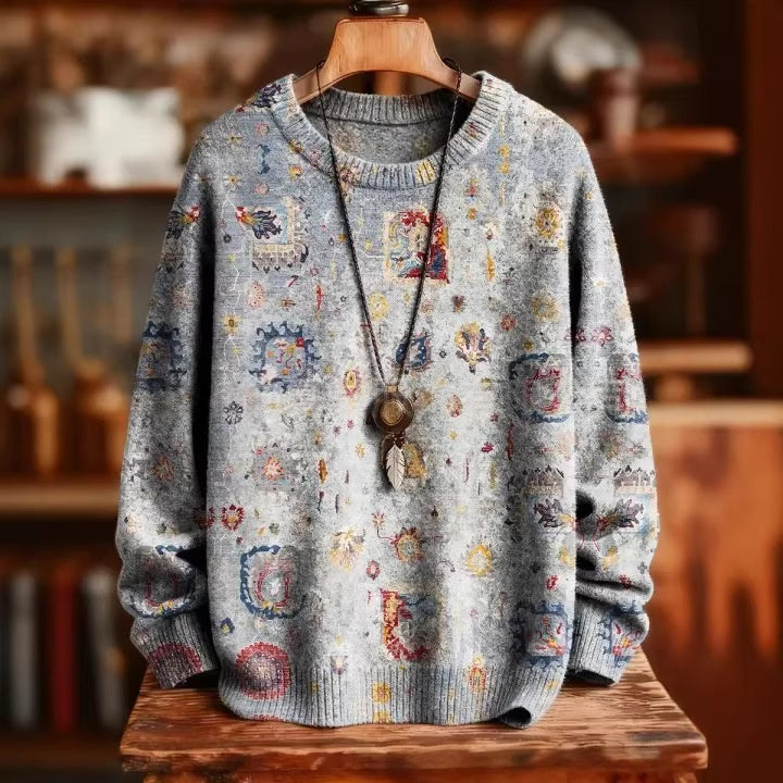 Retro Western Strick-Pullover für Herren