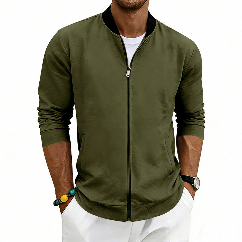Vintage Baseball-Jacke mit Stehkragen