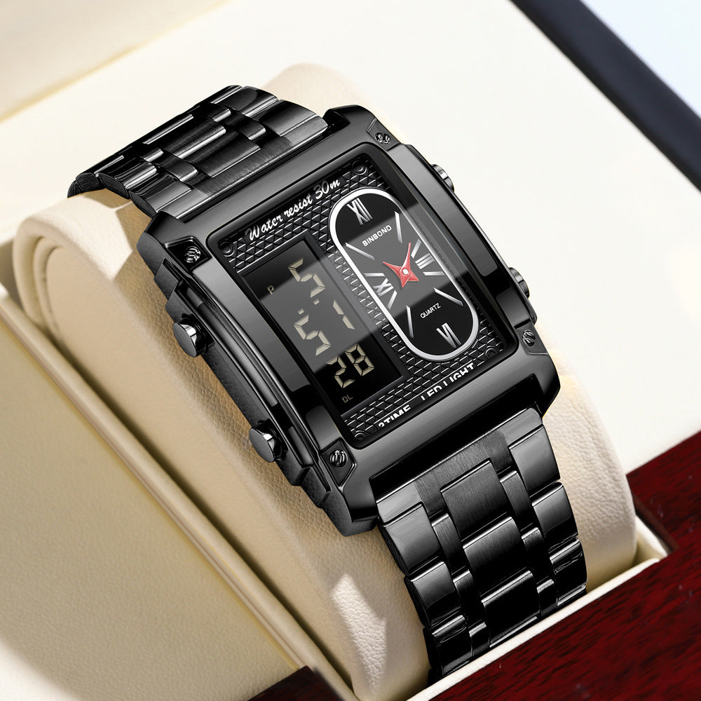 Männliche Edelstahl-Armbanduhr