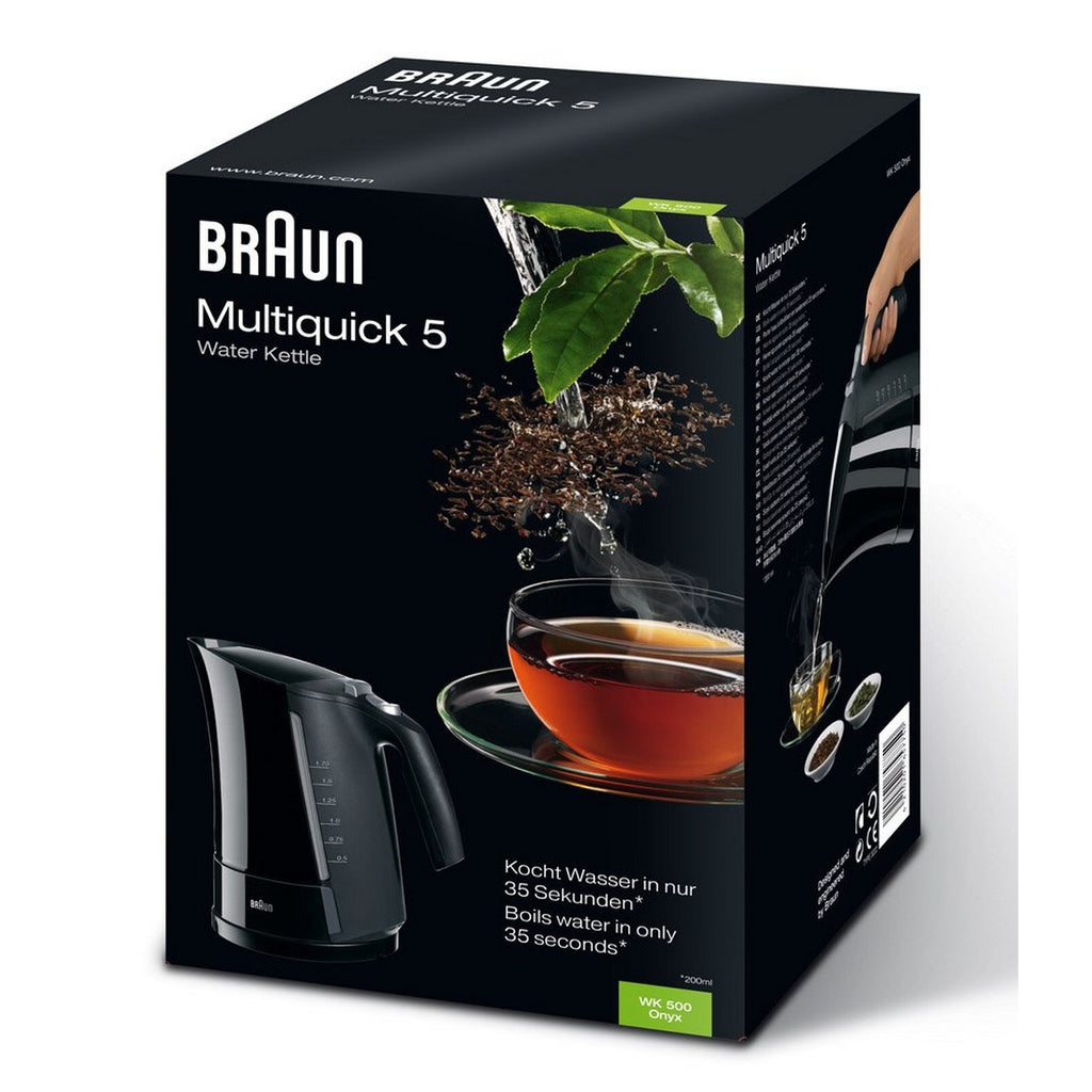 Elektrischer Wasserkocher mit LED-Licht Braun 1,7 L Schwarz Kunststoff