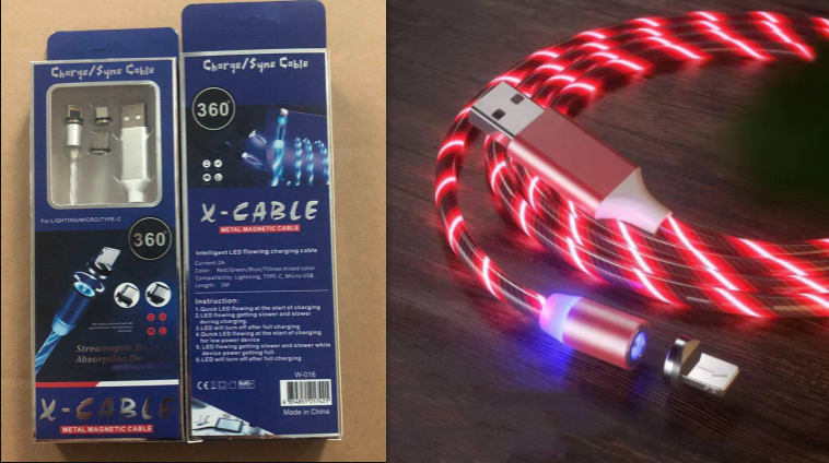 Magnetisches LED-Ladekabel 3-in-1