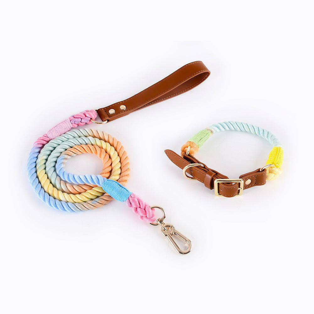 Halsband-Set mit Baumwollseil und Leder – Bild 12 | LuxeStyle