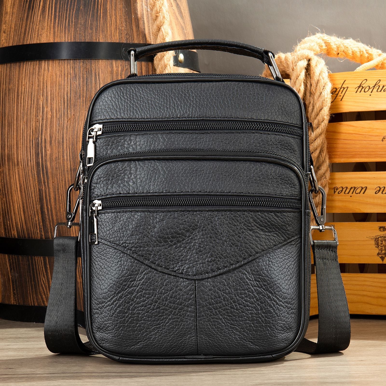 Männer Leder Crossbody Bag