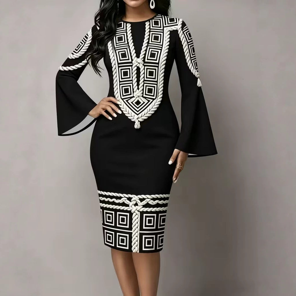 Rundhalsausschnitt Kleid