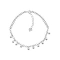 Silbernes Armband mit runden Perlen und Quaste | LuxeStyle