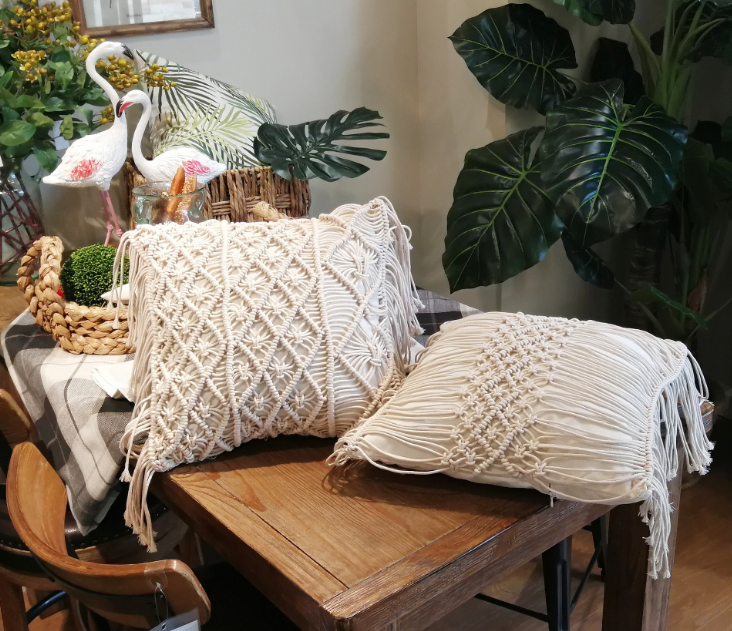 Makramee Kissenbezug aus Baumwolle | LuxeStyle