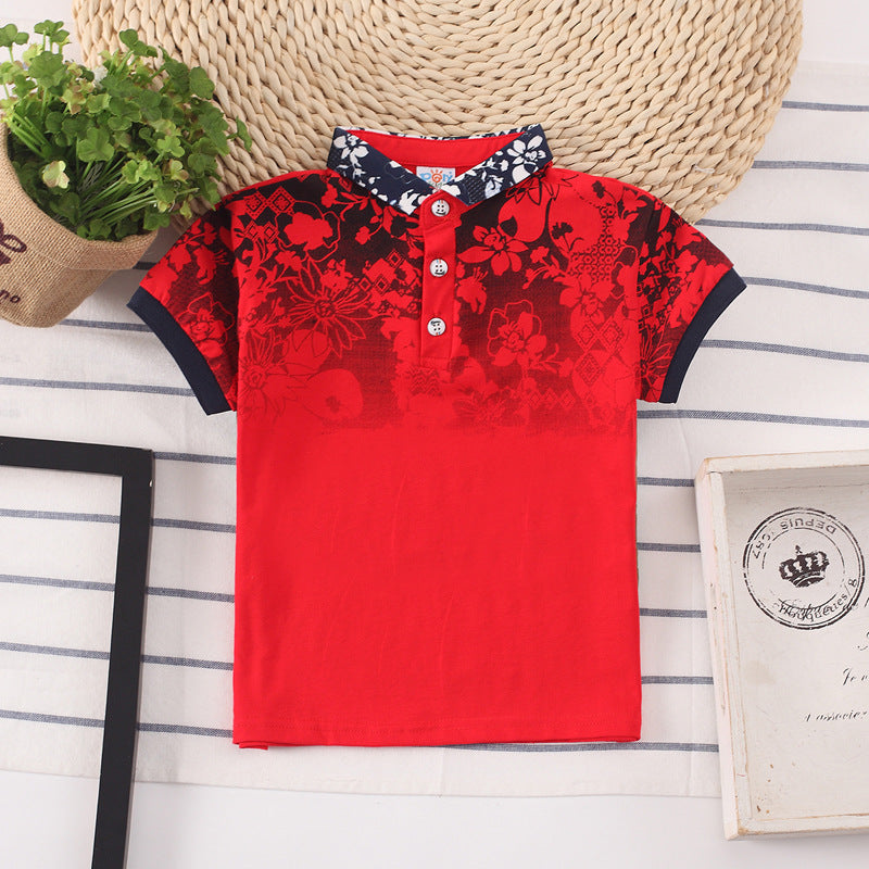 Kinder T-Shirt für Jungen mit Polokragen