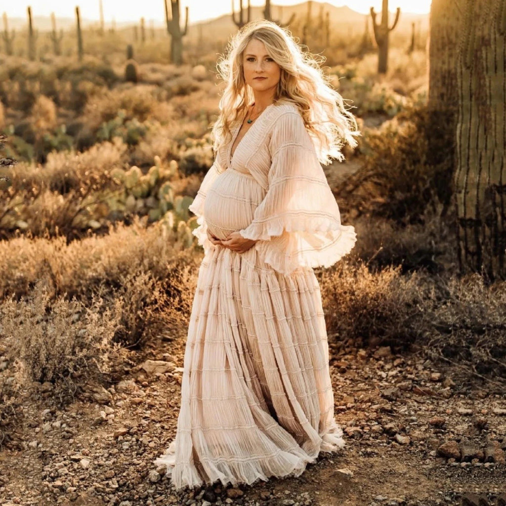 Boho Umstandskleid für Fotoshootings
