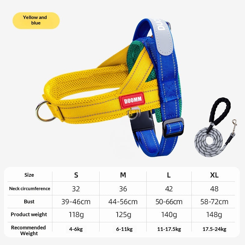 Kontrastfarbenes Hundehalsband mit Reflektor
