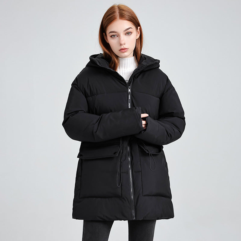 Daunen- und Baumwolljacke mit Kapuze – Bild 8 | LuxeStyle