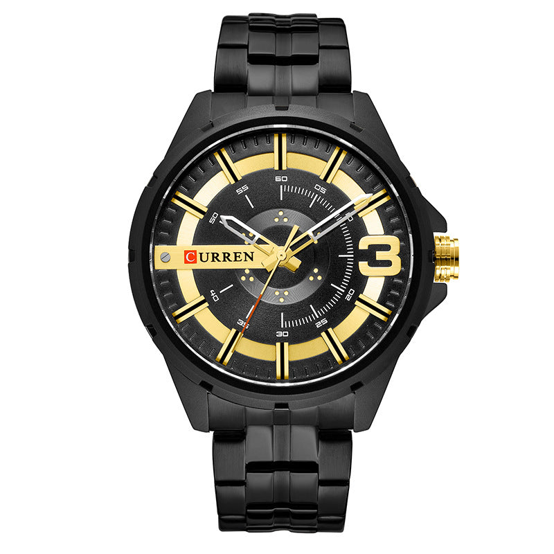 Einfache Herren-Armbanduhr aus Edelstahl