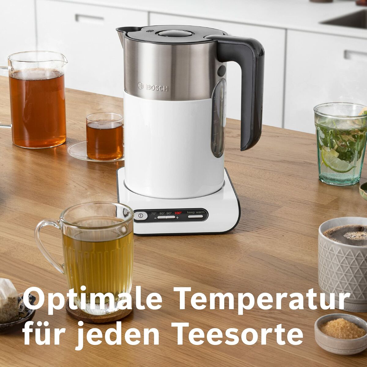 Wasserkocher BOSCH TWK8611P 2400 W Weiß Grau Anthrazit plástico,acero