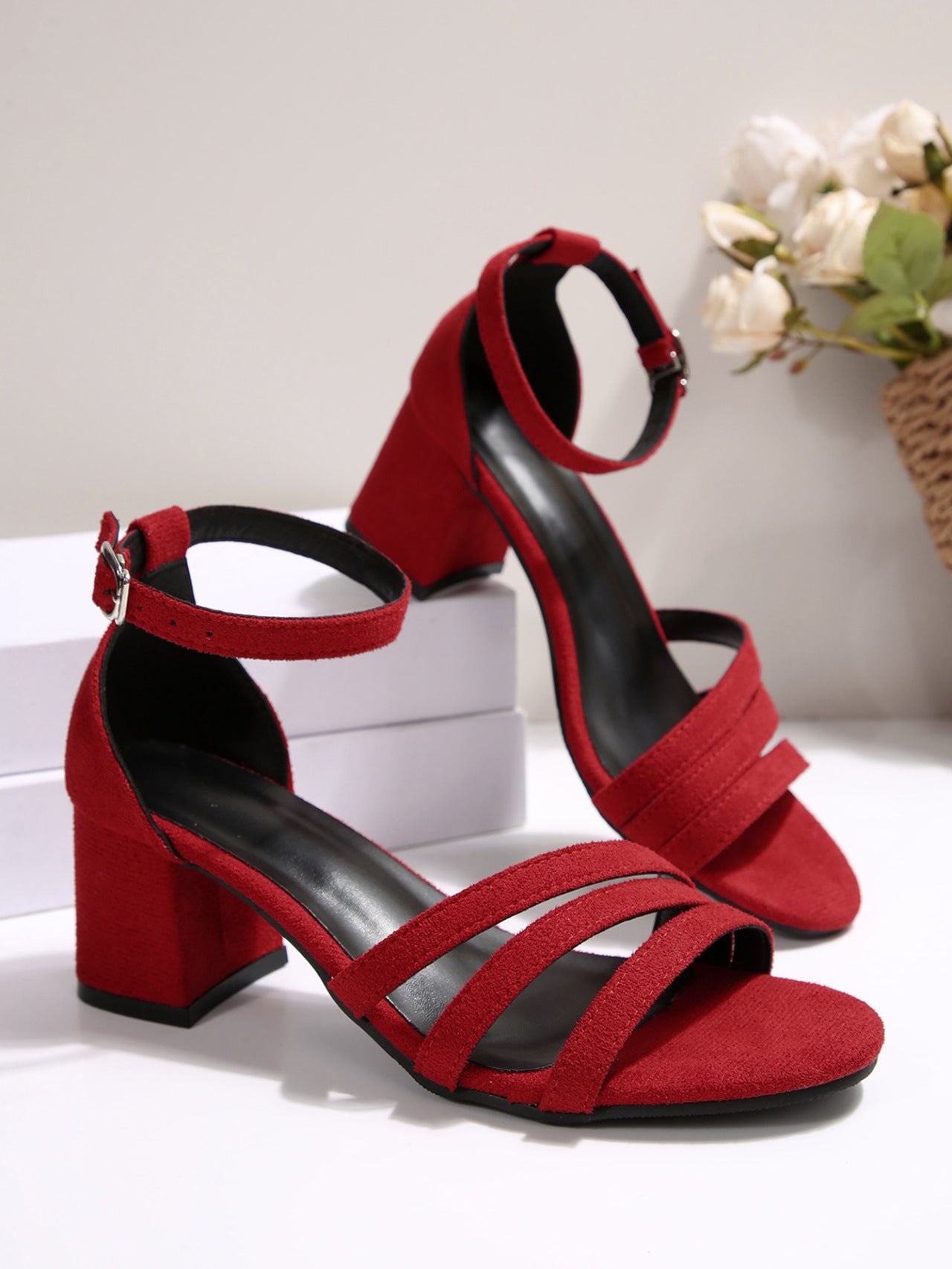 One-Strap Blockabsatz-Sandalen für Damen