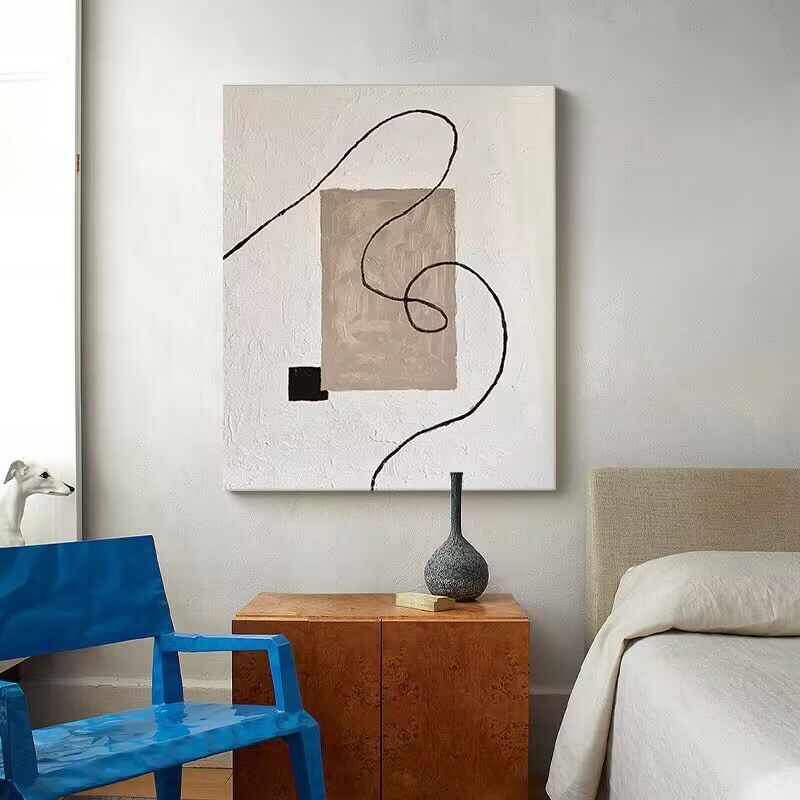 Minimalistisches Wandbild – Schwarz-Weiss, Leinwand – Bild 5 | LuxeStyle