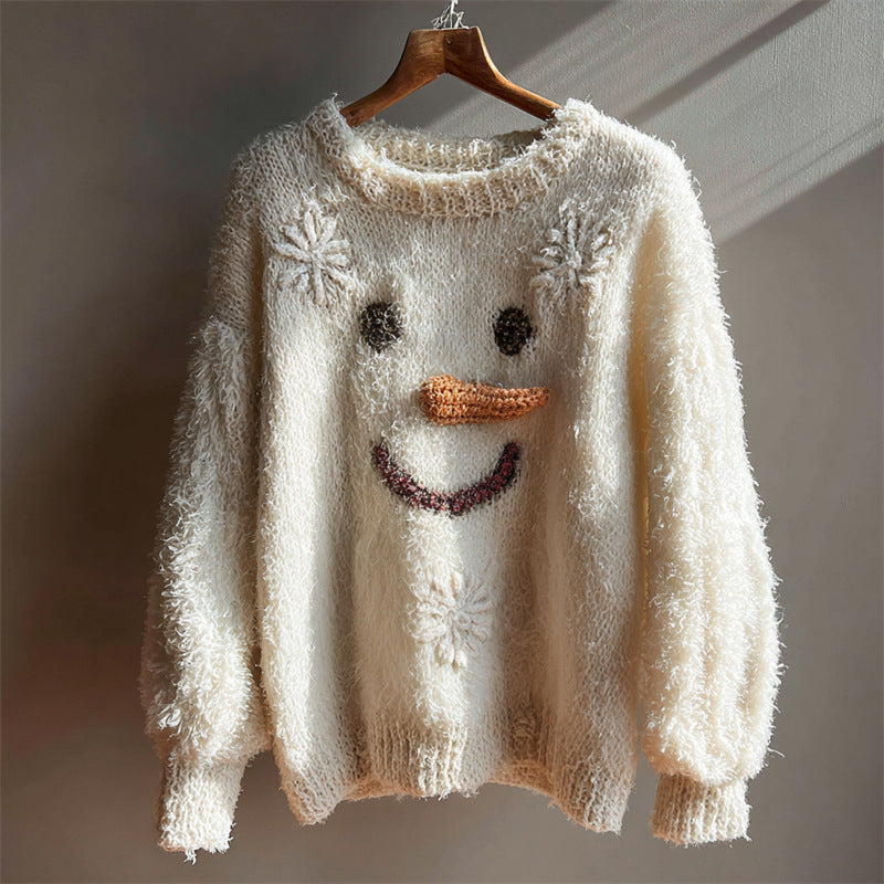 Damen-Loose-Sweatshirt mit 3D-Digitaldruck