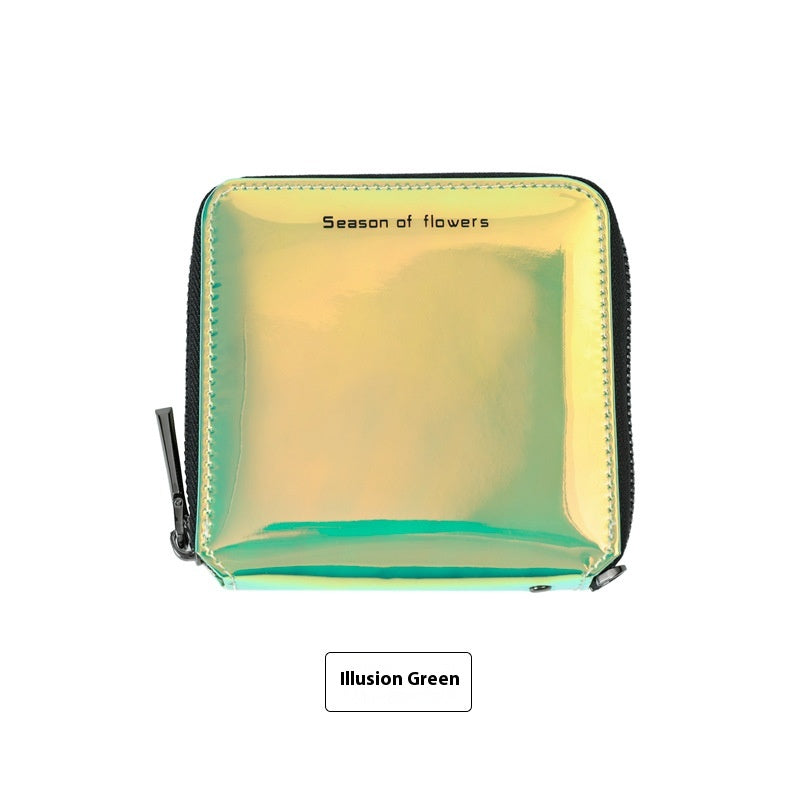 Kurze PU-Leder-Tasche mit Glitzeroptik – Bild 5 | LuxeStyle