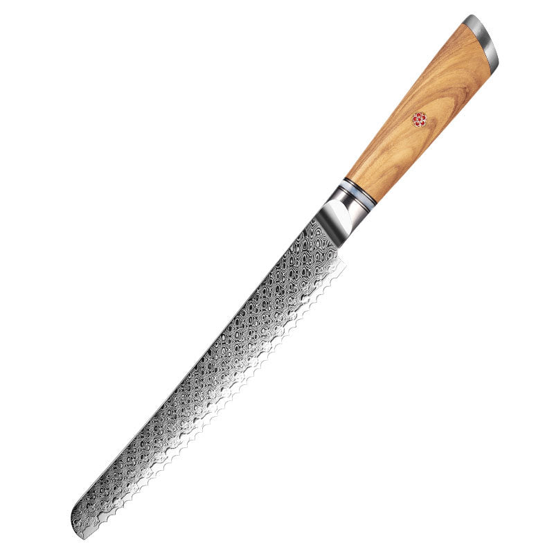 Kochmesser Damaststahl Olivenholz – Ansicht 6