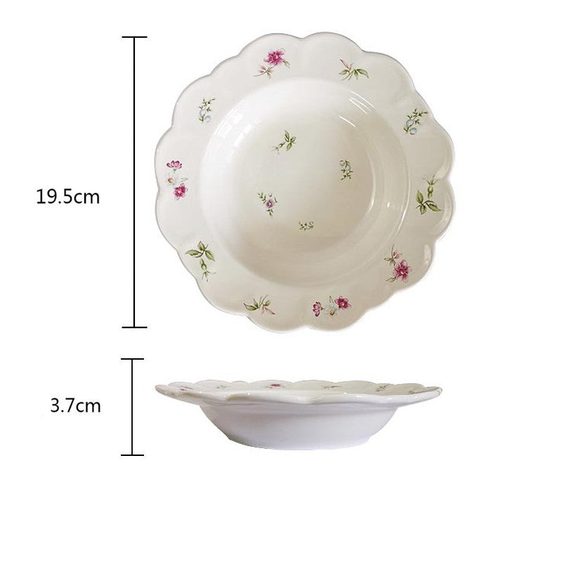 Keramik-Geschirrset mit Blumenmuster – Bild 1 | LuxeStyle