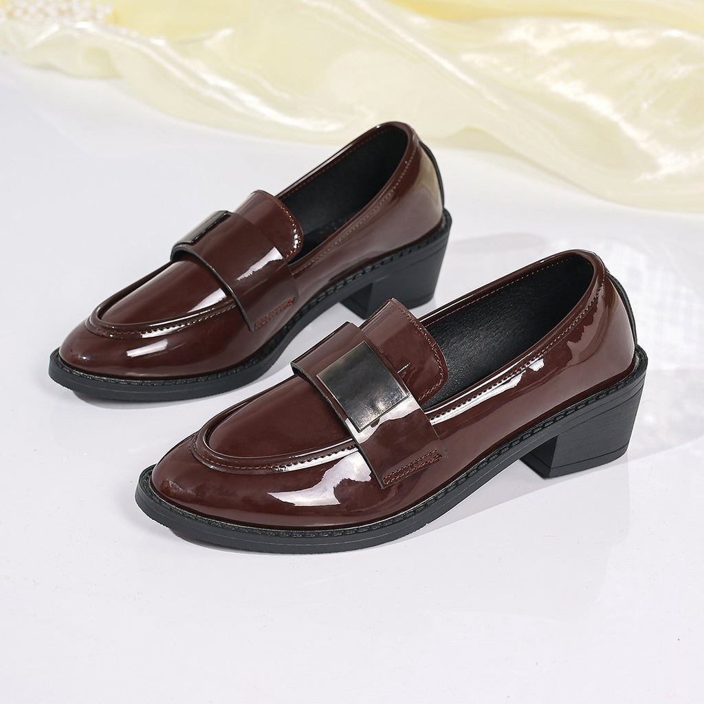 Britische Plateau-Leder-Schuhe