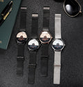 Quarz-Herrenuhr mit Kalender und Milanaise-Armband – Bild 3 | LuxeStyle
