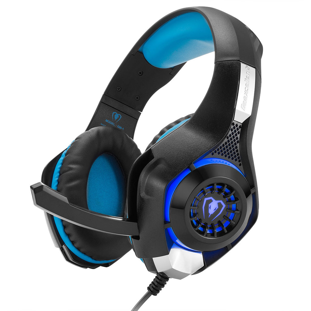 Gaming-Headset mit LED-Licht & Tiefbass für PS4/PC