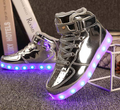 Leuchtende High-Top Kinderschuhe
