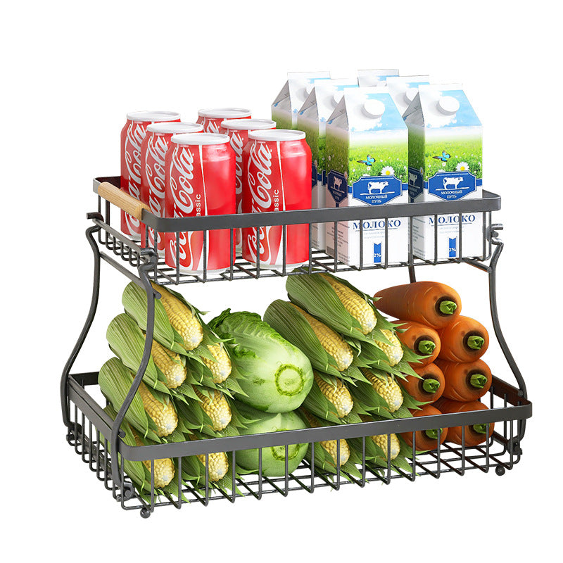 Doppelstöckiger Aufbewahrungskorb für Snacks & Früchte – Bild 8 | LuxeStyle
