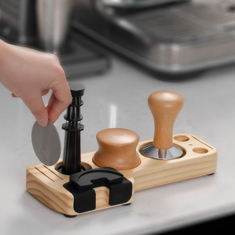Universal Kaffeepress-Basis aus Buchenholz