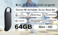 Digitaler Diktierrekorder, 64 GB