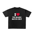 Retro T-Shirt mit Print und Rundhals