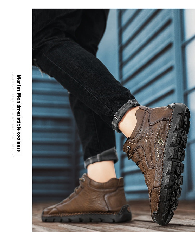 Herren High-Top Winterboots aus Leder