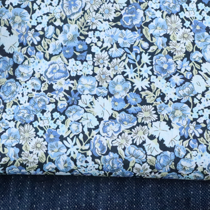 Bedruckter Baumwollstoff: Kleine Blaue Rose – Bild 8 | LuxeStyle