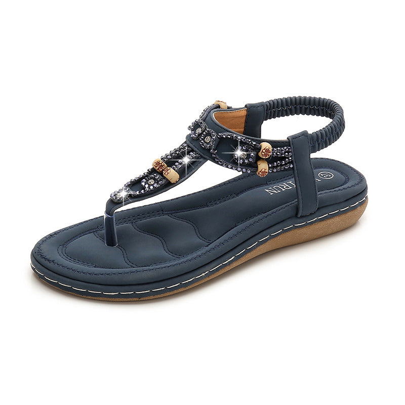 Boho-Sandalen mit Strass und Riemen – Bild 4 | LuxeStyle