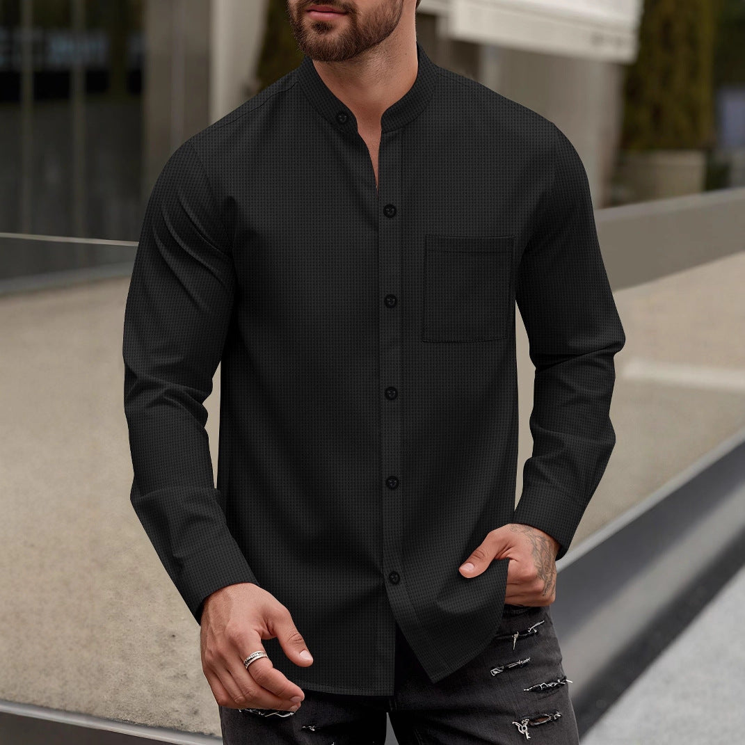 Herren Cardigan mit Stehkragen und langen Ärmeln – Bild 10 | LuxeStyle