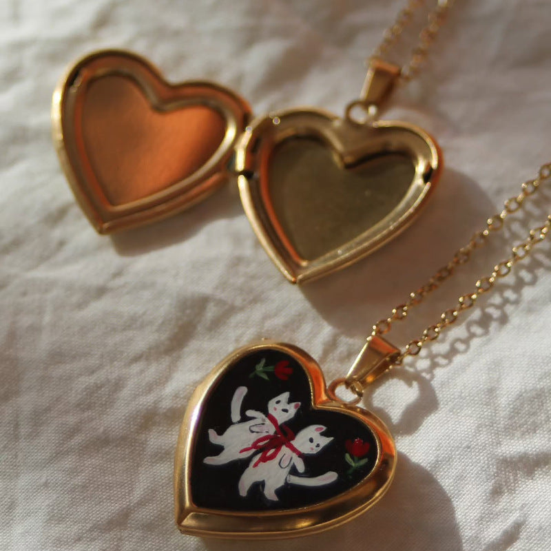 Herz-Hängeschmuck mit Fotoalbum