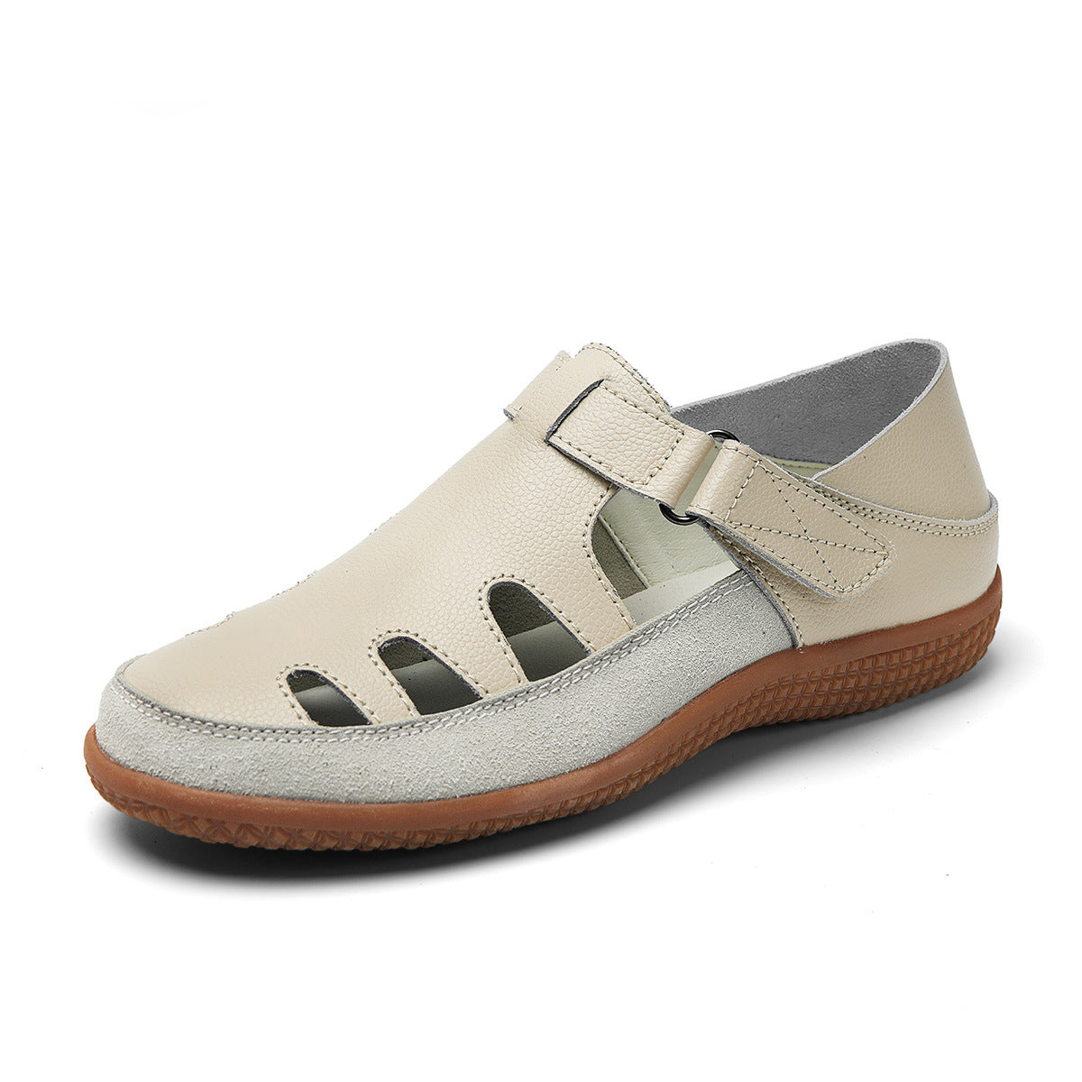 Atmungsaktive Zehenkappen-Sandalen mit flachem Absatz – Bild 3 | LuxeStyle