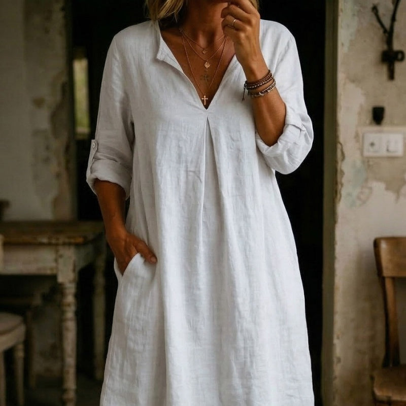 Arrival V-Neck Kleid – Lässig & Elegant – Bild 5 | LuxeStyle