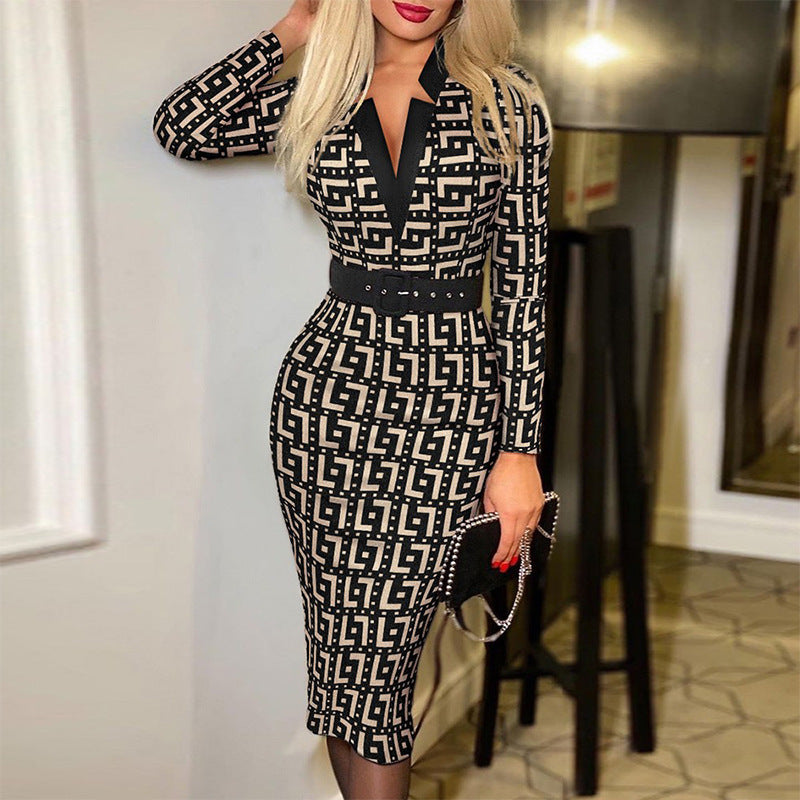 Kariertes Bodycon-Kleid