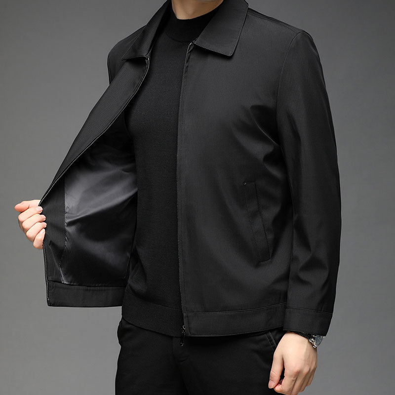 Schwarzes, blauer Business-Casual-Hemd für Männer – Bild 3 | LuxeStyle