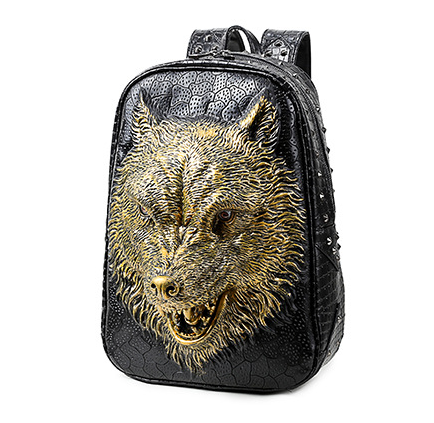3D Wolfskopf Rucksack – Bild 5 | LuxeStyle