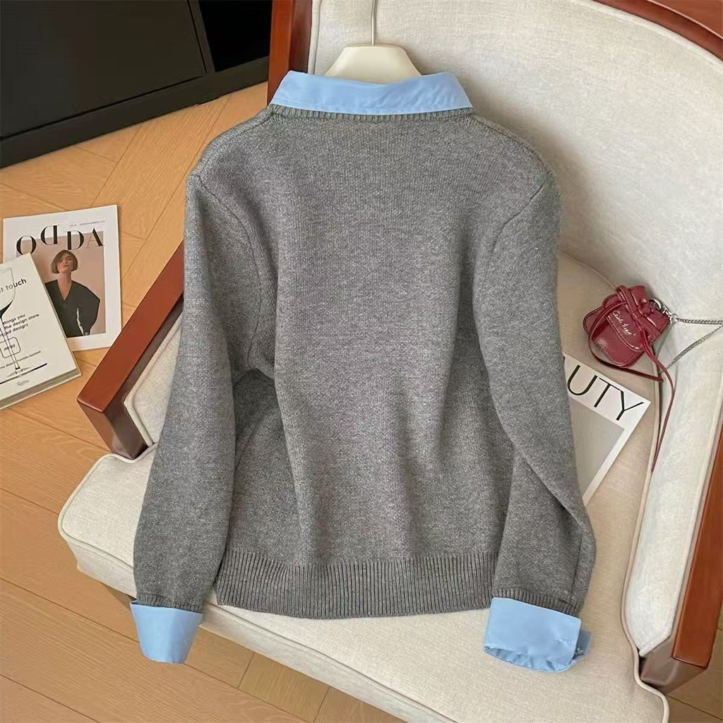 Patchwork-Faux-Sweater