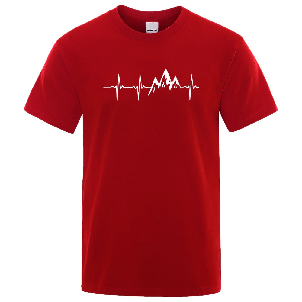 Mountain EKG Kurzarm-Shirt für Paare