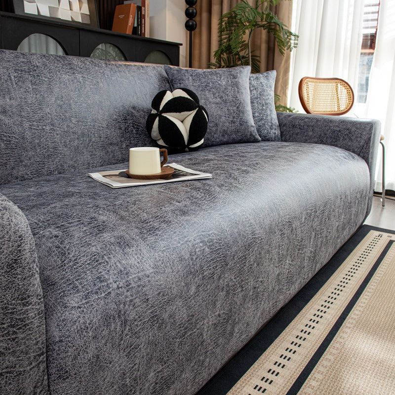 Sofaüberzug aus Kunstleder, hochelastisch