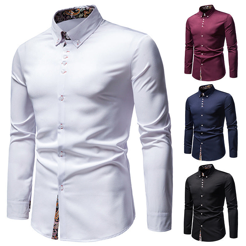 Herren Langarmhemd mit Revers, schmal geschnitten – Bild 6 | LuxeStyle